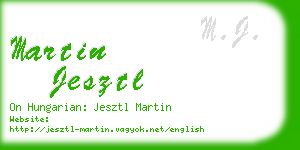 martin jesztl business card
